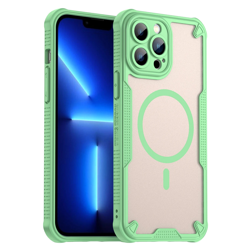 For Iphone 16 plus Magsafe Wireless Charging Apple 15 plus Case 15 Pro Translucent Iphone 16 Pro Max Anti-Fall Case